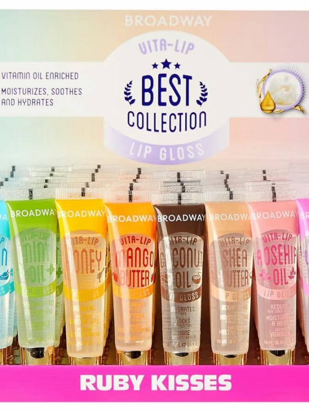 20 pack Broadway Vita-Lip Best Collection Lip Gloss — Assorted
